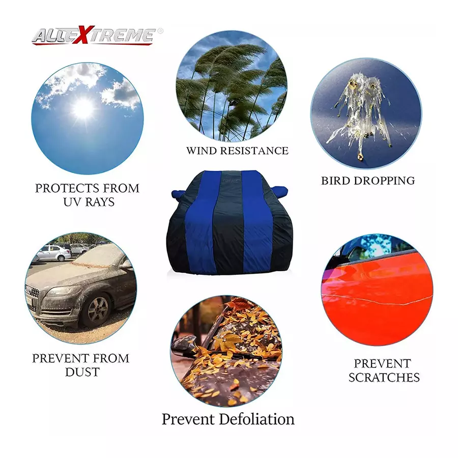 Allextreme TMZ5002 Car Body Cover Compatible with Mahindra Thar Custom Fit UV Heat Resistant