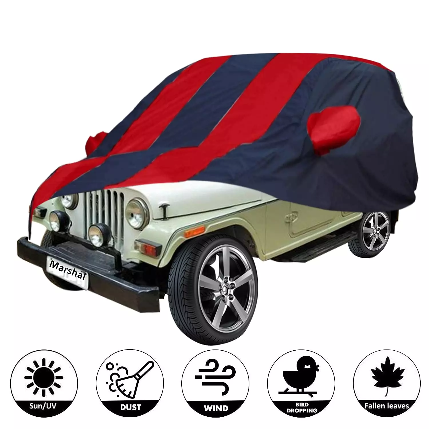Allextreme MMZ5004 Car Body Cover Compatible with Mahindra Marshal Custom Fit UV Heat Resistant
