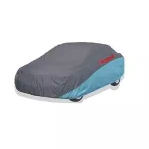 Elegant Grey & Blue Water Resistant Car Body Cover for Renault Scala