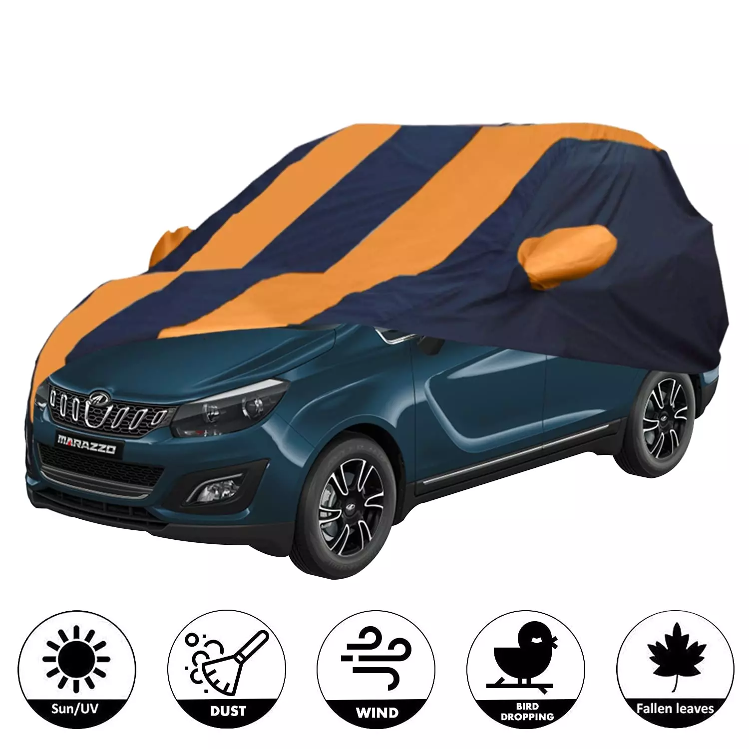 Allextreme RMZ5003 Car Body Cover Compatible with Mahindra Marazzo Custom Fit UV Heat Resistant