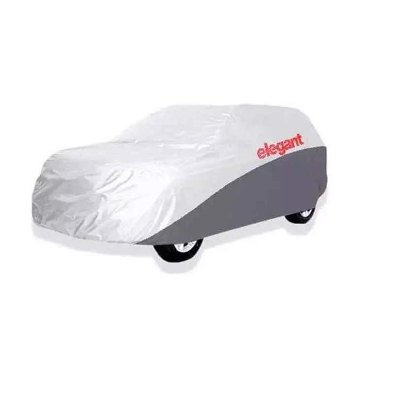 Elegant White & Grey Water Resistant Car Body Cover for Maruti Suzuki Baleno 2015 Onwards