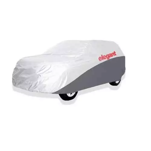 Elegant White & Grey Water Resistant Car Body Cover for Maruti Suzuki Baleno 2015 Onwards