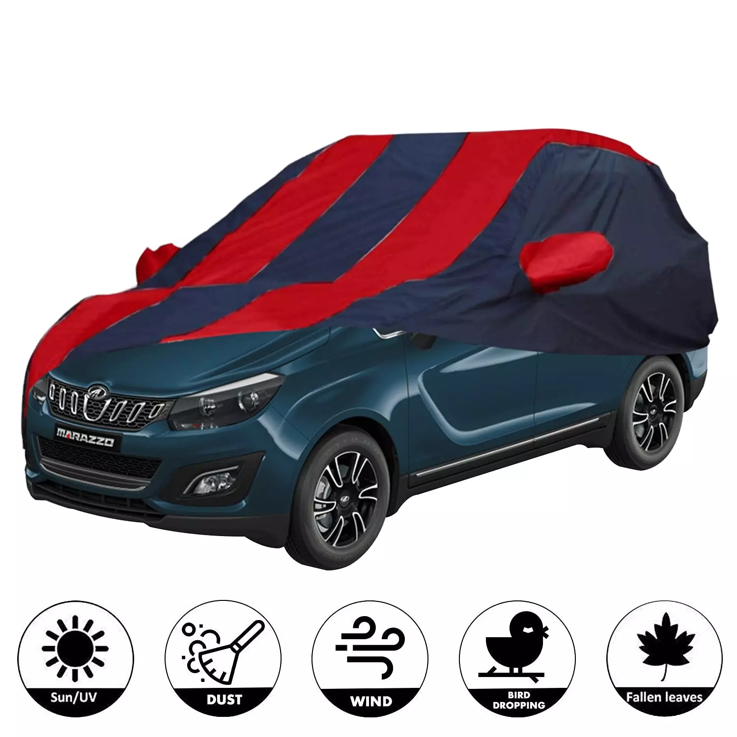 Allextreme RMZ5004 Car Body Cover Compatible with Mahindra Marazzo Custom Fit UV Heat Resistant