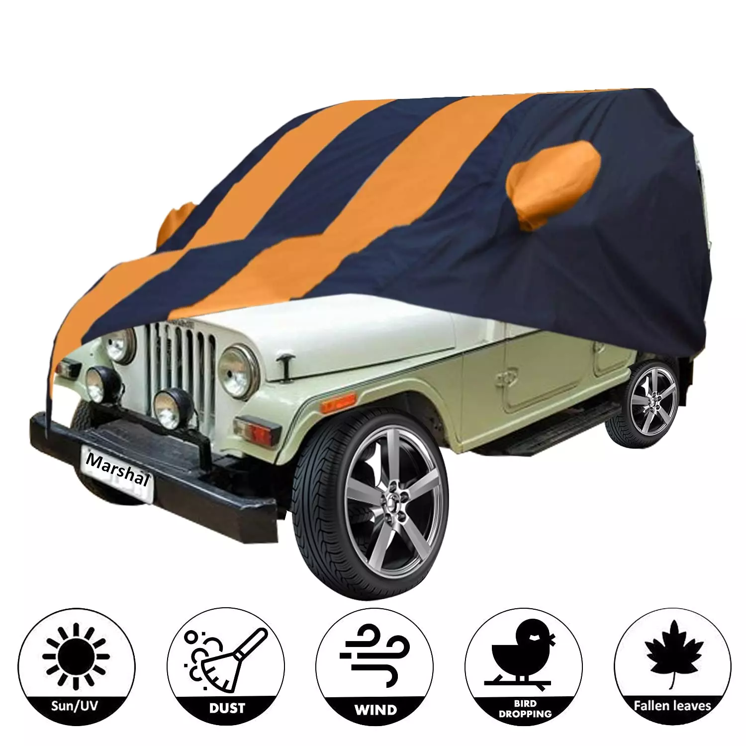 Allextreme MMZ5003 Car Body Cover Compatible with Mahindra Marshal Custom Fit UV Heat Resistant