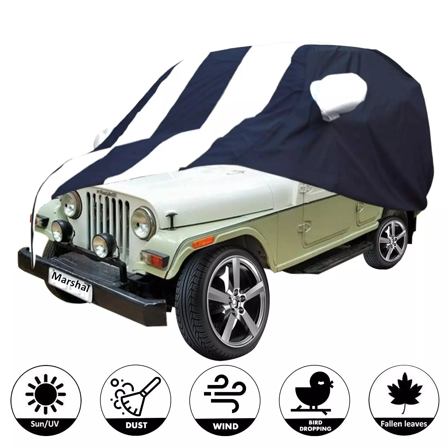 Allextreme MMZ5005 Car Body Cover Compatible with Mahindra Marshal Custom Fit UV Heat Resistant
