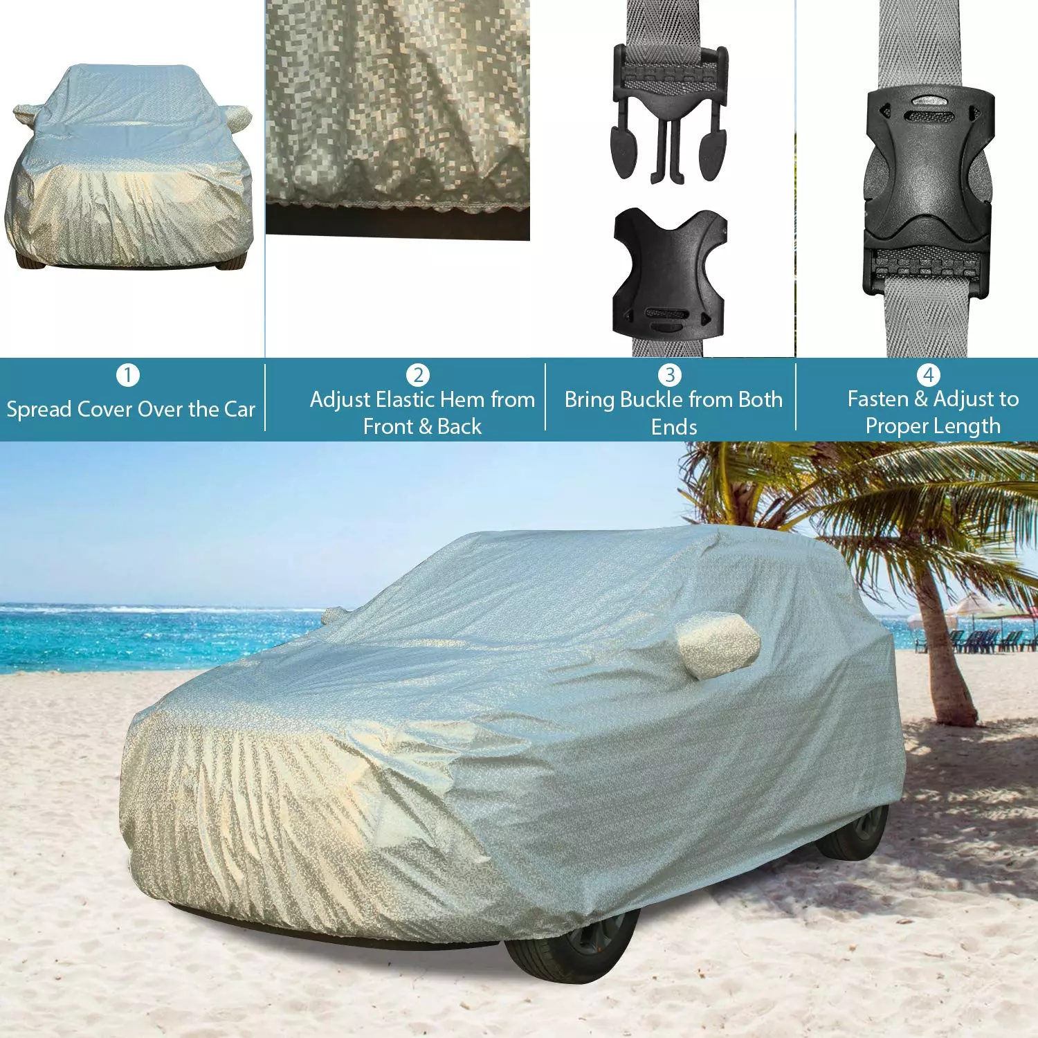 Allextreme MC7007 Car Cover Compatible with Maruti Suzuki Celerio Custom Fit  UV Heat Resistant