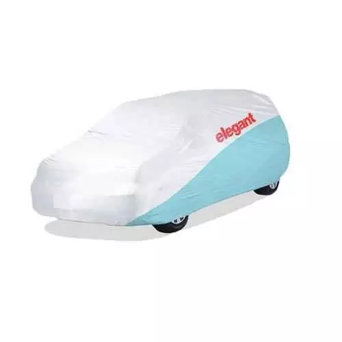 Elegant White & Blue Water Resistant Car Body Cover for Jeep Compass