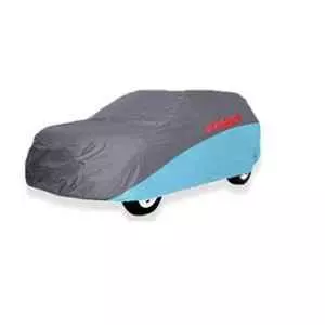 Elegant Grey & Blue Water Resistant Car Body Cover for Santro Xing