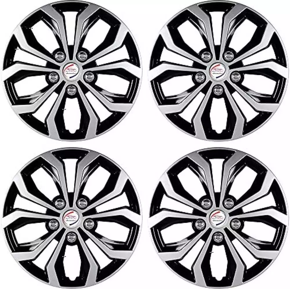 Auto Pearl DC38 R15  381 mm(15 Inch) Press Type Wheel Hubcap with Retention Ring Glossy Pearl DC Wheel Cover for Volkswagen Polo 1.2L (Set of 4)