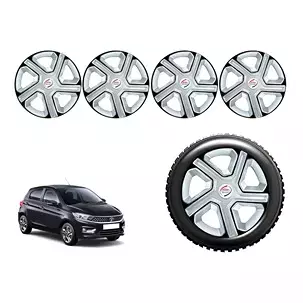 Auto Pearl altSB50 R14 Press Type Wheel Hubcap with Retention Ring 355.6 mm(14 Inch) for Tata Tiago 1.2 Revotron XZ (Pack of 4 Pcs)