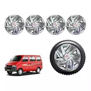 Auto Pearl EgSLV12 R13 Press Type Wheel Hubcap with Retention Ring 33.02 cm (13 Inch) for Maruti Suzuki Eeco (Pack of 4 Pcs)