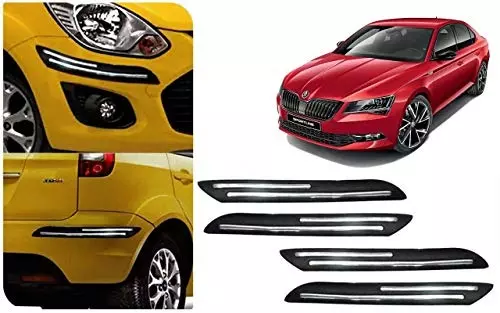 Auto Pearl Car Double Chrome Linning Bumper Corner Moulding for Skoda Superb 2019