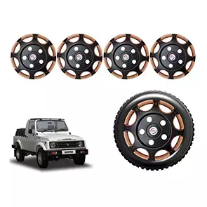 Auto Pearl BoBG23 R15 Press Type Wheel Hubcap with Retention Ring 381 mm(15 Inch) for Maruti Suzuki Gypsy King (Pack of 4 Pcs)
