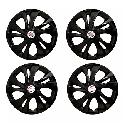 Auto Pearl T5Blk50 R14 Press Type Wheel Hubcap with Retention Ring 355.6 mm(14 Inch) for Tata Tiago 1.2 Revotron XZ (Pack of 4 Pcs)