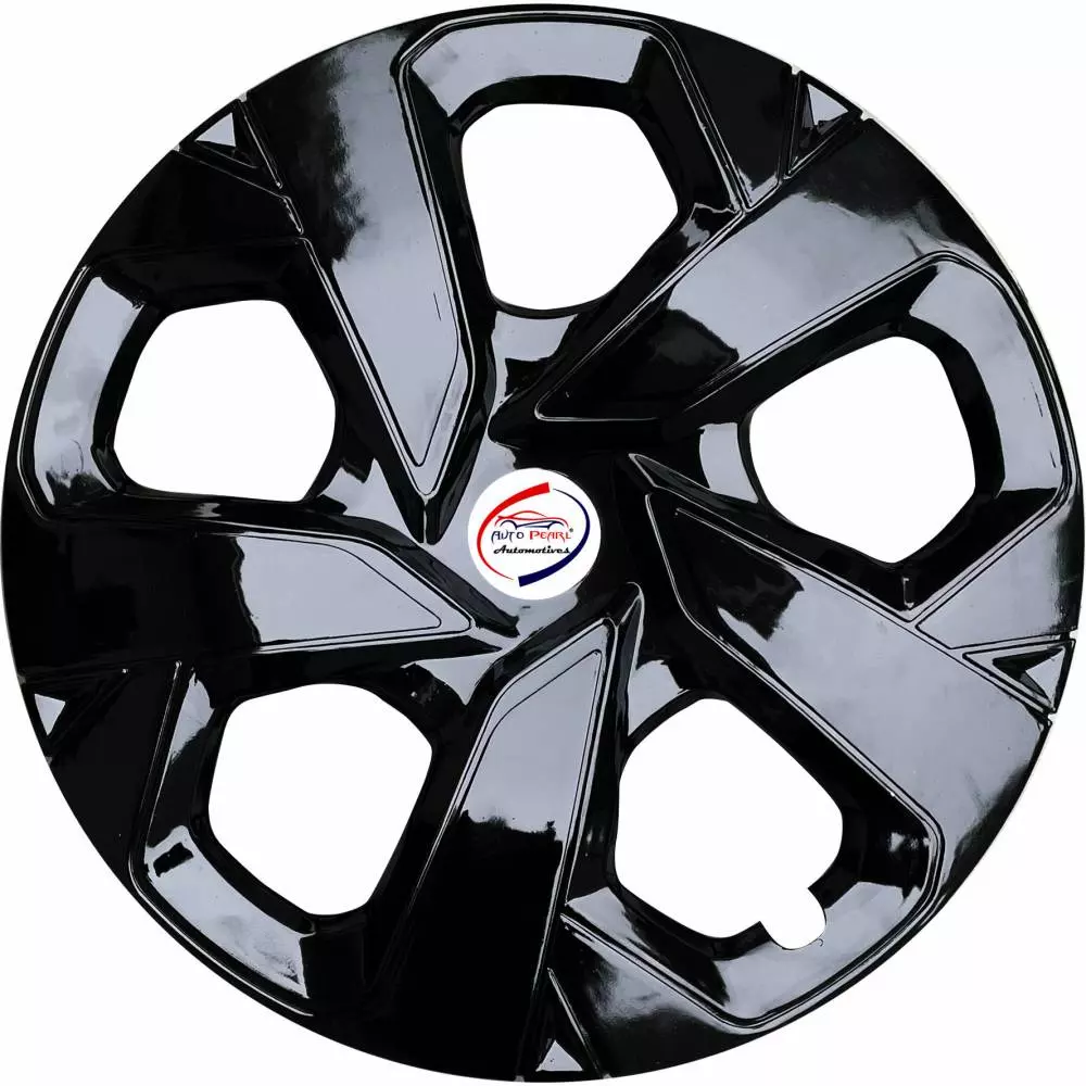 Auto Pearl PB23_R15 Inch (381 mm) Press Type Wheel Hubcap with Retention Ring Glossy Black Wheel Cover for Maruti Gypsy King15 cm