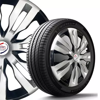 Auto Pearl bDC50 R14 Press Type Wheel Hubcap with Retention Ring 355.6 mm(14 Inch) for Tata Tiago 1.2 Revotron XZ (Pack of 4 Pcs)