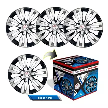 Auto Pearl bDC50 R14 Press Type Wheel Hubcap with Retention Ring 355.6 mm(14 Inch) for Tata Tiago 1.2 Revotron XZ (Pack of 4 Pcs)