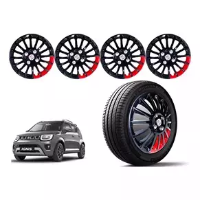 Auto Pearl 381 mm(15 Inch) (4 Pcs) BR26 Press Type Fitting Car Wheel Hubcaps For Maruti Ignis 1.2 AMT Delta Petrol