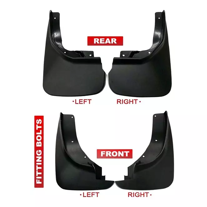 Auto Pearl Front and Rear Mud Guard For Honda City i DTec E (Black) Set of 4 Pcs