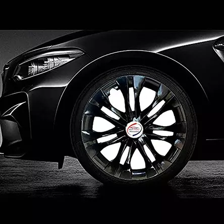 Auto Pearl InBlk08 R15 Press Type Wheel Hubcap with Retention Ring 381 mm(15 Inch) for Honda City (Pack of 4 Pcs)