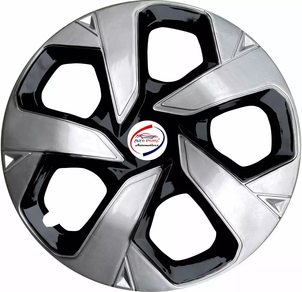 Auto Pearl PBS01_R15 Inch (381 mm) Press Type Wheel Hubcap with Retention Ring Glossy Black Silver Wheel Cover for Tata Manza15 cm-picture-17
