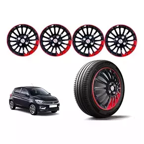 Auto Pearl R13 Press Type Wheel Hubcap with Retention Ring 33.02 cm (13 Inch) for Tata Tiago 1.2 Revotron XB (Pack of 4 Pcs)
