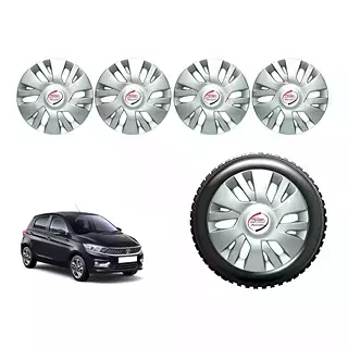 Auto Pearl SwSLV20 R13 Press Type Wheel Hubcap with Retention Ring 33.02 cm (13 Inch) for Tata Tiago 1.2 Revotron XB (Pack of 4 Pcs)