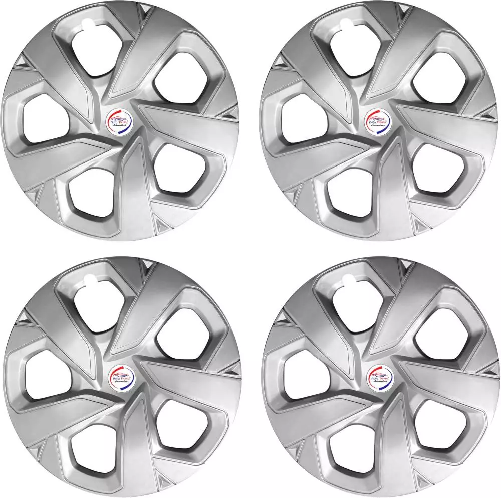 Auto Pearl S11 R15 r 381 mm(15 Inch) ess Type Wheel Hubcap with Retention Ring Glossy Silver Wheel Cover for Honda City i DTec VX Option (Set of 4)