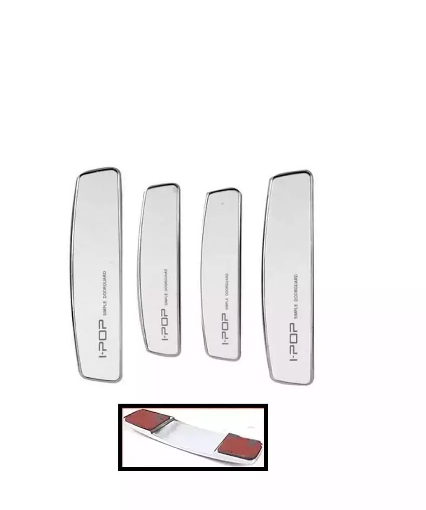 SPREADX Plastic Car Stylish I-Pop White Colour Elegant Door Guard Protection Universal Type Suitable for Renault Duster Type-2 (Set of 4 Pcs)