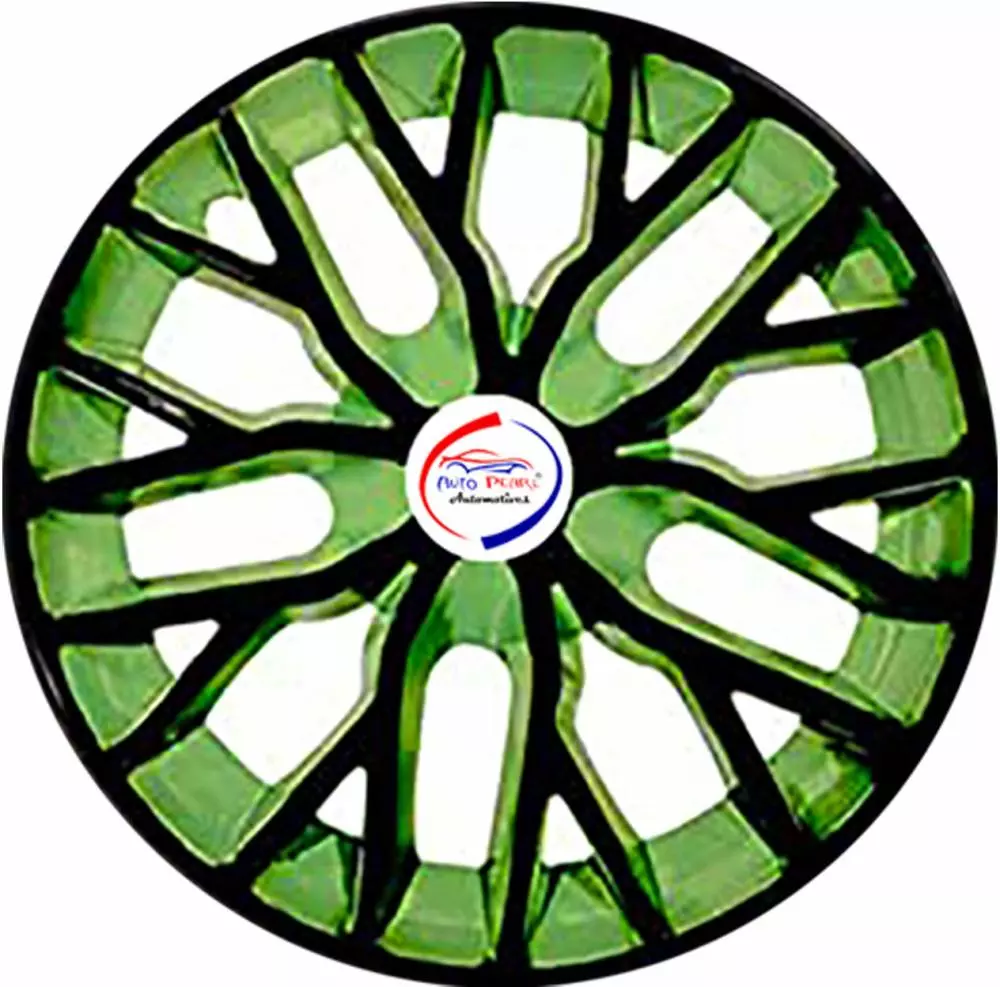Auto Pearl BlkGn40 R14 35.56 cm (14 Inch) PPress Type Wheel Hubcap with Retention Ring Glossy Black Green Wheel Cover for Maruti S-PPresso LXI Petrol (Set of 4)-picture-12