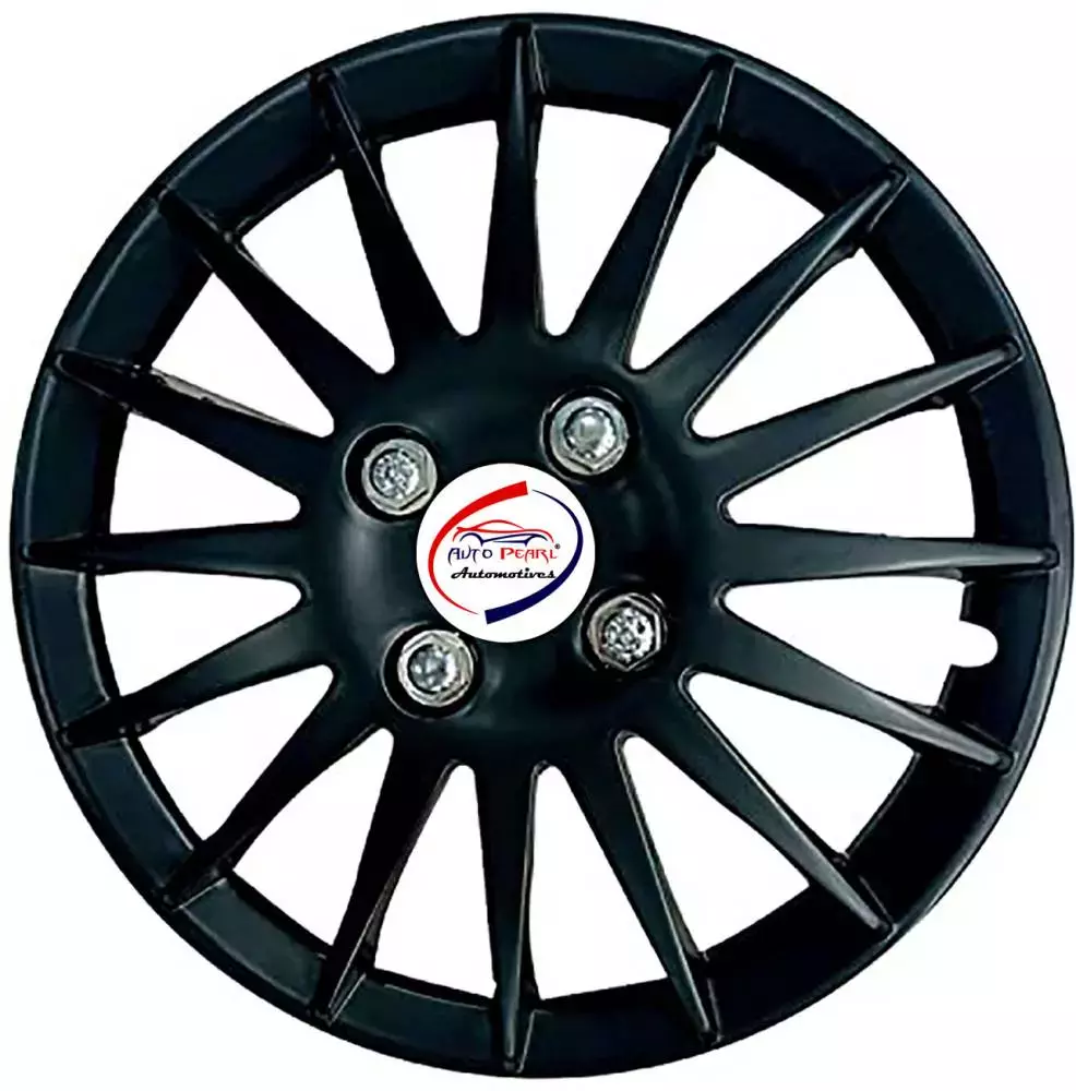 Auto Pearl CBK50 R14  355.6 mm(14 Inch) Press Type Wheel Hubcap with Retention Ring Glossy Black Wheel Cover for Tata Tiago 1.2 Revotron XZ (Set of 4)