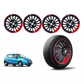 Auto Pearl BR01 R13 Press Type Wheel Hubcap with Retention Ring 33.02 cm (13 Inch) for Maruti Suzuki A-Star (Pack of 4 Pcs)