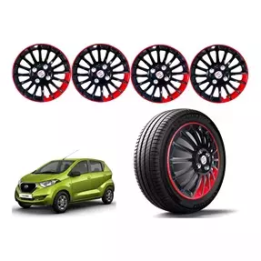 Auto Pearl BR11 R13 Press Type Wheel Hubcap with Retention Ring 33.02 cm (13 Inch) for Datsun Datsun GO Datsun GO A Petrol (Pack of 4 Pcs)