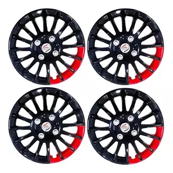 Auto Pearl 381 mm(15 Inch) (4 Pcs) BR31 Press Type Fitting Car Wheel Hubcaps For Honda Jazz 1.2 S i VTEC