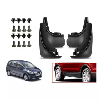 Auto Pearl Front and Rear Mud Guard For Maruti Ertiga 1.5 ZDI Plus Diesel (Black) Set of 4 Pcs
