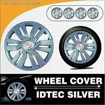Auto Pearl idSLV50 R14 Press Type Wheel Hubcap with Retention Ring 355.6 mm(14 Inch) for Tata Tiago 1.2 Revotron XZ (Pack of 4 Pcs)