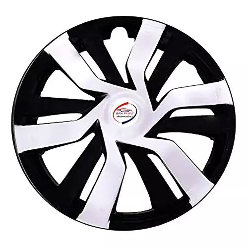 Auto Pearl idSlvBK50 R14 Press Type Wheel Hubcap with Retention Ring 355.6 mm(14 Inch) for Tata Tiago 1.2 Revotron XZ (Pack of 4 Pcs)