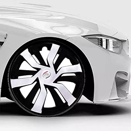 Auto Pearl idSlvBK50 R14 Press Type Wheel Hubcap with Retention Ring 355.6 mm(14 Inch) for Tata Tiago 1.2 Revotron XZ (Pack of 4 Pcs)