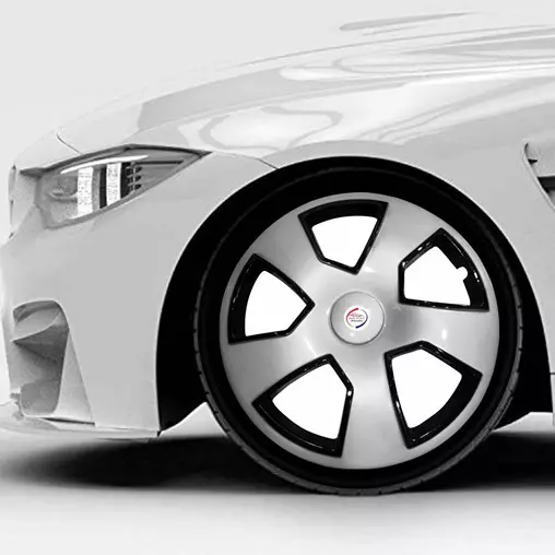 Auto Pearl SCRDC23 R15 Press Type Wheel Hubcap with Retention Ring 381 mm(15 Inch) for Maruti Suzuki Gypsy King (Pack of 4 Pcs)