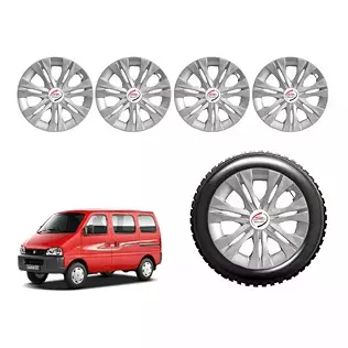 Auto Pearl InSLCO12 R13 Press Type Wheel Hubcap with Retention Ring 33.02 cm (13 Inch) for Maruti Suzuki Eeco (Pack of 4 Pcs)