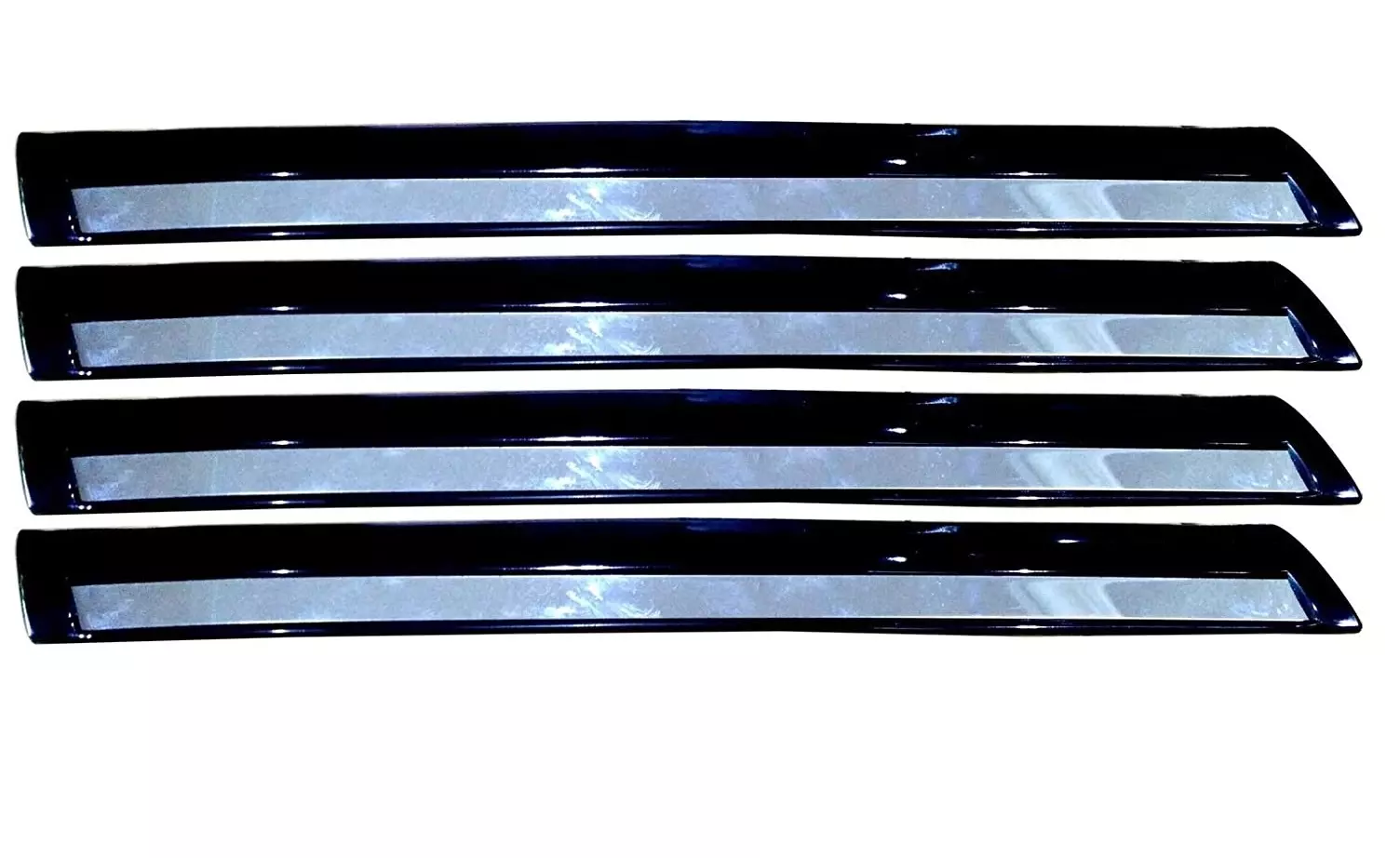 Hot Wheelz Bumper Protector Guard with Chrome Finish SS Lining for Mahindra Verito (Set of 4)