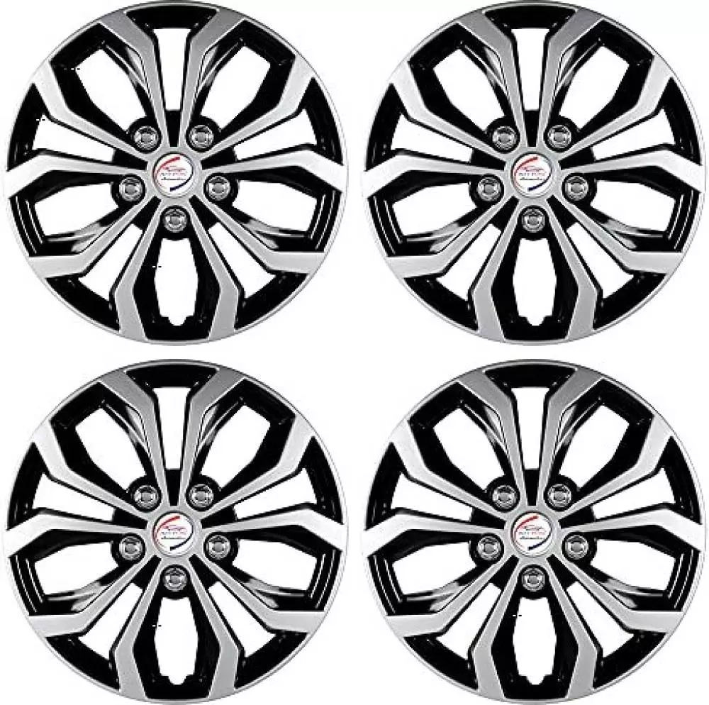 Auto Pearl DC29 R13  33.02 cm (13 Inch) Press Type Wheel Hubcap with Retention Ring Glossy Pearl DC Wheel Cover for Universal for Car Universal for Car (Set of 4)