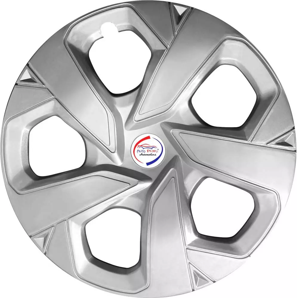 Auto Pearl PS23_R15 Inch (381 mm) Press Type Wheel Hubcap with Retention Ring Glossy Silver Wheel Cover for Maruti Gypsy King15 cm