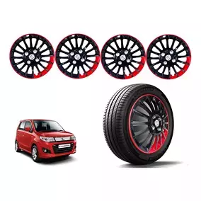 Auto Pearl BR27 R13 Press Type Wheel Hubcap with Retention Ring 33.02 cm (13 Inch) for Maruti Suzuki WagonR Stingray (Pack of 4 Pcs)