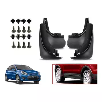 Auto Pearl Front and Rear Mud Guard For Ford Figo (Black) Set of 4 Pcs