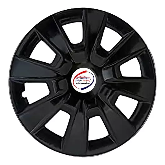 Auto Pearl FiSlvBK51 R14 Press Type Wheel Hubcap with Retention Ring 355.6 mm(14 Inch) for Tata Tiago 1.2 Revotron XZ (Pack of 4 Pcs)