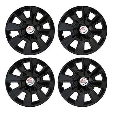 Auto Pearl FiSlvBK51 R14 Press Type Wheel Hubcap with Retention Ring 355.6 mm(14 Inch) for Tata Tiago 1.2 Revotron XZ (Pack of 4 Pcs)