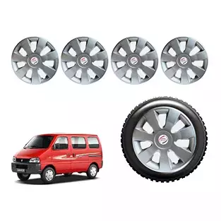 Auto Pearl WaSLV12 R13 Press Type Wheel Hubcap with Retention Ring 33.02 cm (13 Inch) for Maruti Suzuki Eeco (Pack of 4 Pcs)