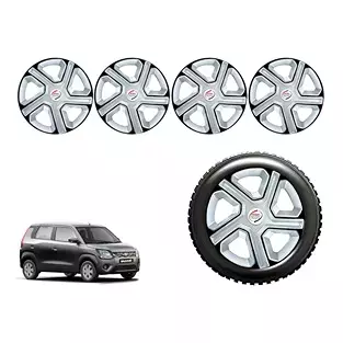 Auto Pearl altSB56 R14 Press Type Wheel Hubcap with Retention Ring 35.56 cm (14 Inch) for Maruti Suzuki WagonR (Pack of 4 Pcs)