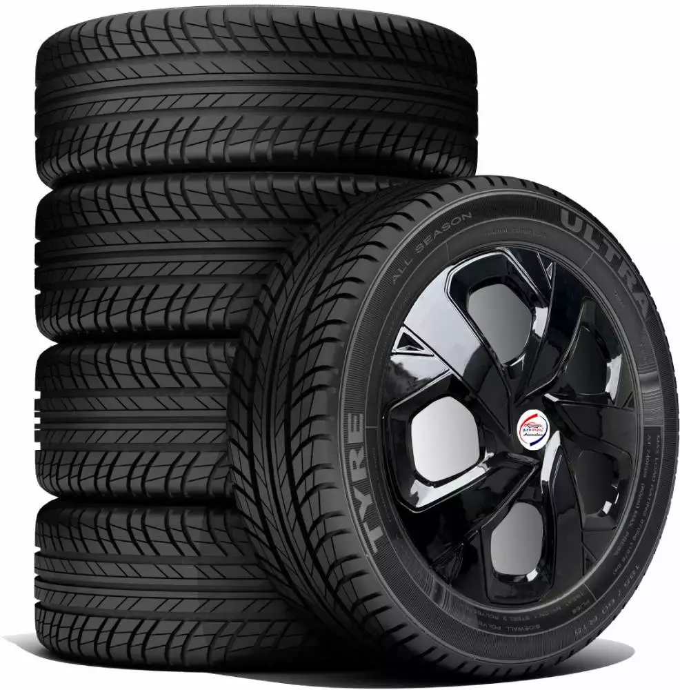 Auto Pearl B50 R15 r 381 mm(15 Inch) ess Type Wheel Hubcap with Retention Ring Glossy Black Wheel Cover for Maruti XL6 Alpha Petrol (Set of 4)